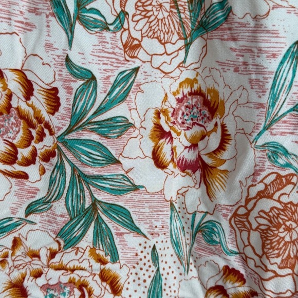 World Market Womens Pajama Pants L XL Floral Boho Cottage Wide Leg Loungewear - Picture 5 of 11